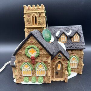 DEPT 56 DICKENS VILLAGE KNOTTINGHILL CHURCH 1989 RETIRED 55824 Light Christmas